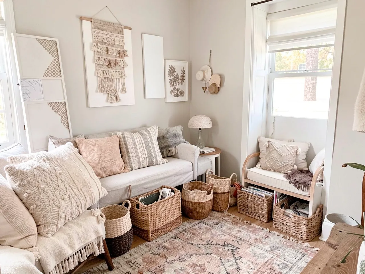 organized and cozy living space